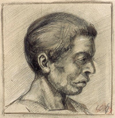 Retrato de un hombre de perfil de Theo van Doesburg